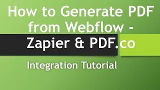 Как создать PDF-файл из формы Webflow с помощью PDF.co и Zapier
