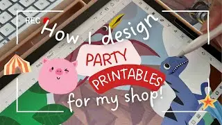 How I Design My Party Printables | Design Process behind Pigsy Party