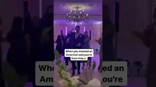 Living his best life😂 #shorts #american #italian #wedding