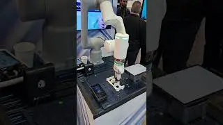 Testing of payment terminal using @abb cobot at NRF2025 New York