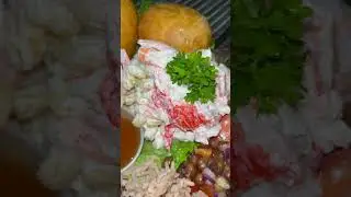 New Year&rsquo;s Eve good luck food #pigeonpeassalad #pork #rounddumpling #shorts