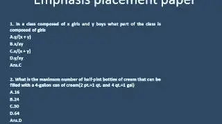 Mphasis Placement Paper