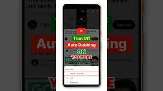 How to Turn Off Auto Dubbing on YouTube 2025 | Disable Auto Dubbing & Remove AI Dubbing #shorts​