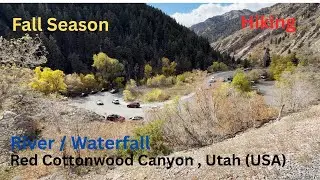 Hiking | Fall Season | River | Waterfall | Big Cottonwood Canyon, Utah(USA)