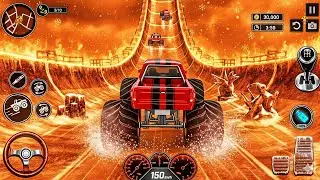 Monster Truck Stunt Racing Gameplay 🚛🔥 Mega Ramps | Car & Truck Games for Kids & Toddlers