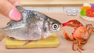 Catch And Cook BEST EVER Miniature Fish Chowder Soup and Crab Stew - ASMR Cooking by Mini Yummy