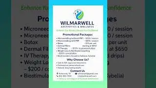 WILMARWELL special promotion hurry up and schedule your appointment at  