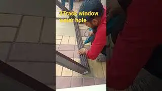 Aluminium window 3Track water hole#shorts #viral