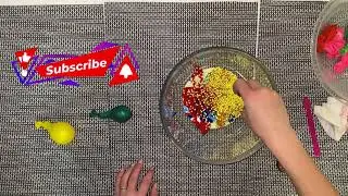 Slime Balloon Popping #asmr  Oddly Satisfying Sounds Colorful Slime Balloon  So Much #slime !