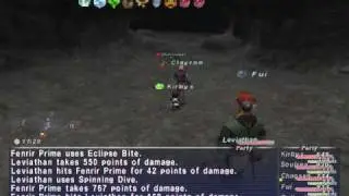 FFXI Fenrir Avatar Battle with 6 Summoner Party
