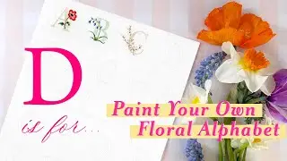 D is for Daffodil: Paint Your Own Watercolour Floral Alphabet in minutes!