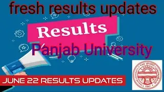 results update from Panjab University Chandigarh fresh results added please check PU CHD results