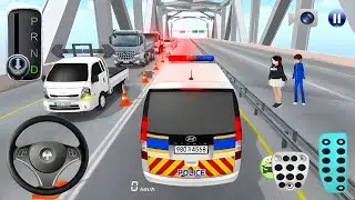 Explore New Bridge Construction Site With New Police Van-3D Driving Class-Ios Android Gameplay