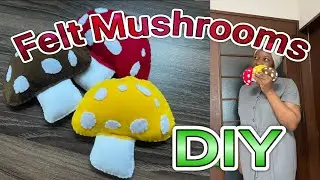 How to Make Felt Mushrooms | Soft Toy Sewing Tutorial