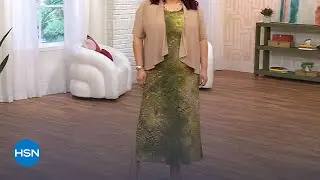 Платье макси Nina Leonard без рукавов с принтом тай-дай | HSN