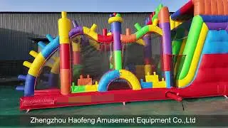 🎨 Color Block Inflatable Obstacle Course - Factory Direct