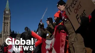 Trucker convoy: 2nd day of protest against COVID-19 vaccine mandates in Ottawa | FULL