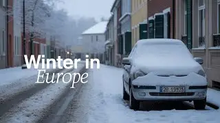 ❄️🚗❤️ Snow-Covered Streets of Tournai, Belgium &ndash; Pure Winter Magic! 🏰🌨️✨