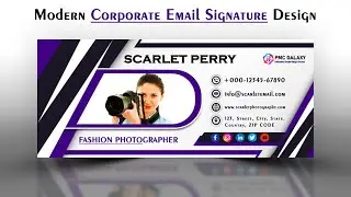Corporate Email Signature Design | Modern Email Signature Design | Adobe Photoshop Tutorial