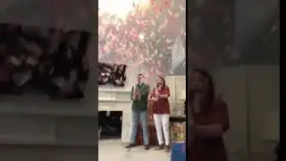 Gender Reveal with Confetti Cannons