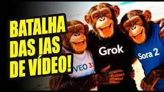 GROK, VEO 3.1 ou SORA 2: Um GUIA COMPLETO de Qual é a melhor IA de Vídeo!