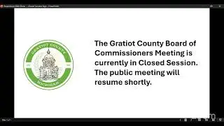 Gratiot County Board of Commissioners Special Meeting 10/7/25