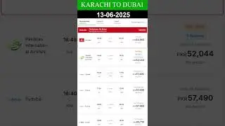 KARACHI TO DUBAI 13-06-2025