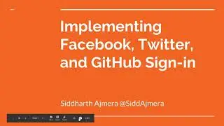 Implementing Facebook, Twitter, and GitHub SignIn