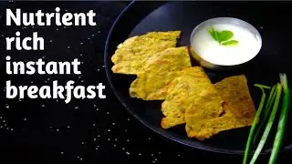 Quick healthy instant breakfast | jhatpat nasta recipe| light dinner recipe | quick lunch box recipe