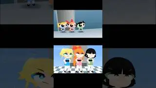 🩷💙💚Powerpuff Girls Parody (But it's Gacha)✨️ [Comparison] Animation✨️ #gacha #shorts