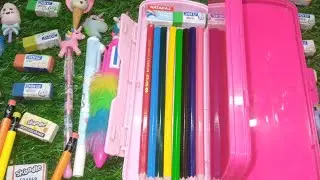 Filling 90s stationary#new stationary#geomatry box#new pink#pencil#school#video#viral#tiktok