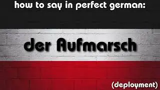 How to say in perfect german pronunciation: der Aufmarsch (deployment)