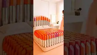 Duniya ka sabse mehnga LIPSTICK Bed! 💄😱 Girls will love this! ❤️ 1000 Lipsticks Bed Design #lipstick