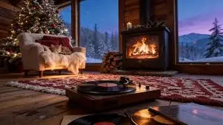 Relaxing Christmas Vinyl Jazz | Cozy Fireplace Ambience