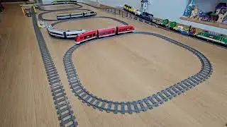 LEGO train symphony: epic 5-loop layout in full action!