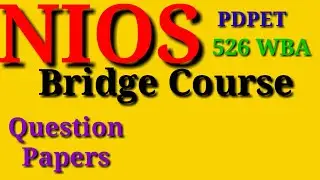 526#wba#Nios##PDPET#Question paper##Learning is fun with me