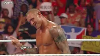 Randy Orton RKO Wade Barrett, Darren Young, Edge et Sheamus - RAW VF