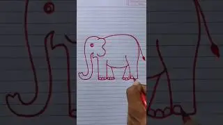 Elephant drawing easy #drawing #art #elephant #trending #viral