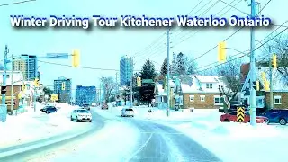 A calm before the storm Winter Driving Tour in Kitchener Waterloo Ontario Canada 