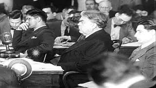 UMW President John L Lewis addresses Senate Labor Committee on Labor and Public W...HD Stock Footage