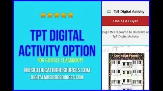 TpT Digital Activity Option for Google Classroom