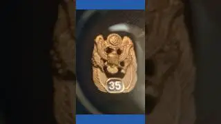 Vintage 35 Years of U.S. Army Military Eagle Crest Lapel Pin
