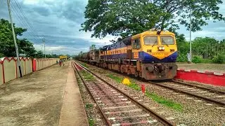 Freight trains through the station of Lumding division|| NF Railway| DIESEL ENGINE in lead