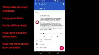 Security/Support Scam Call
