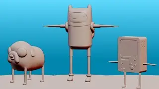 Adventure Time Fan Art | 3D Model and Rig Breakdown