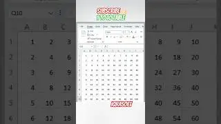 1 to 10 table in excel with in 5 seconds #shortsfeed #shortvideo #shorts