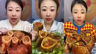 MUKBANG beef bone marrow ASMR  - The best of delicious Slime food #854