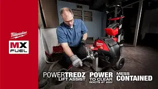 Milwaukee&reg; MX FUEL&trade; Sewer Drum Machine w/ POWERTREDZ&trade;