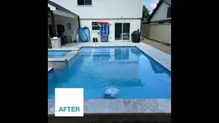 BEFORE + AFTER: Custom Pool + Spa with Outdoor Living