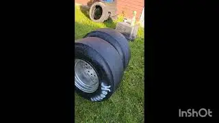 10.5 Hoosier drag slicks on a 12 inch rim